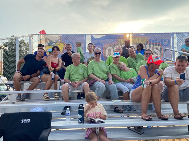 First Presbyterian members and friends enjoying an Osprey's baseball game.